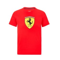 T shirt FERRARI logo 2021 large rouge - homme rouge