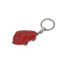 Porte-clés Silhouette Combi VW T1 , émail/rouge
