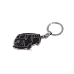 Porte-clés Silhouette Combi VW T1 , émail/noir