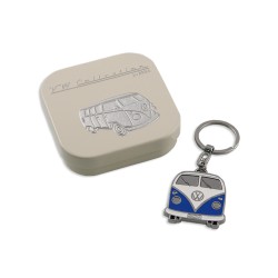 Porte-clés Combi bleu VW T1 dans boîte cadeau