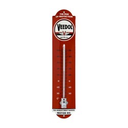 Thermomètre Veedol en métal émaillé 9x42