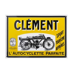 Plaque Moto Clément en...