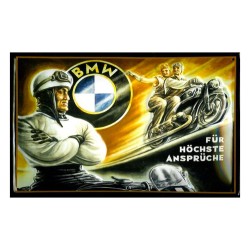 Plaque BMW moto en métal...