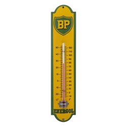 Thermomètre BP Energol en métal émaillé. 6X30 cm