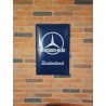 Plaque Mercedes "KUNDENDIENST" métal bombée 60X40