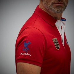 Polo Gulf Vintage rouge homme