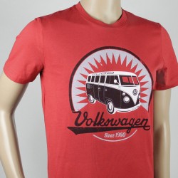 T-Shirt unisexe logo Vintage Combi  VW T1-rouge